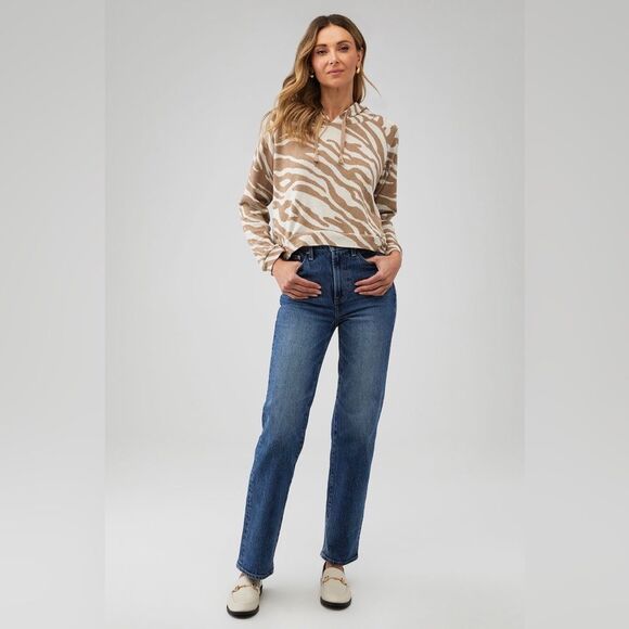 BB Dakota Women's Nature Of Love Hoodie Sweater in Ivory Size XS - Picture 2 of 5